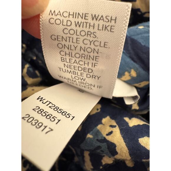 Pure J Jill Cotton 2X Reversible Quilted Jacket Blue Pockets Artsy Lagenlook - Picture 8 of 12